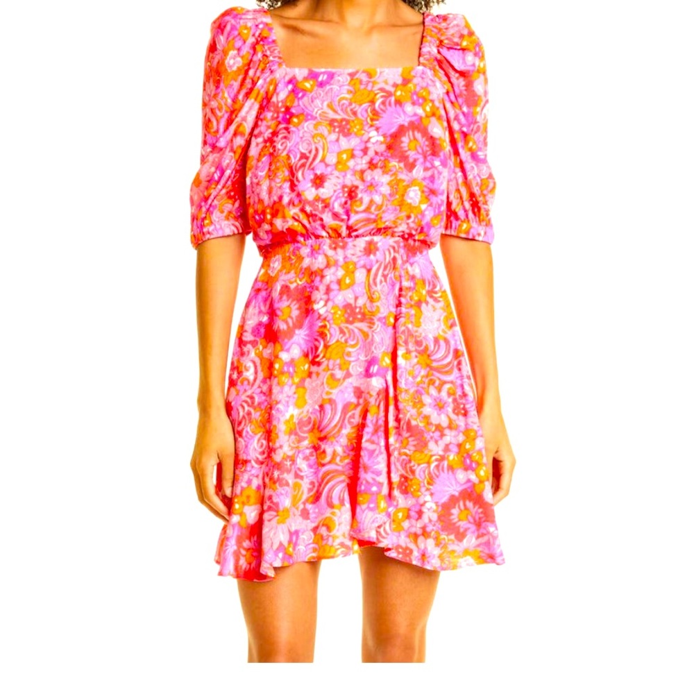 Gorgeous Ted Baker pink floral dress size 5